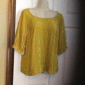 Boden Size 10 Yellow 3/4 Sleeve Relaxed Blouse lot5681